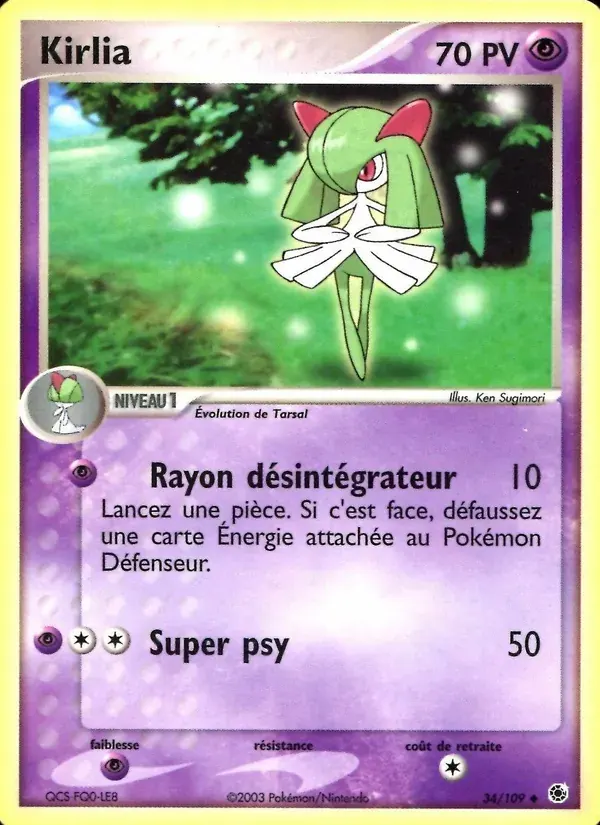 Kirlia — EX Rubis & Saphir 34 French Pokémon card