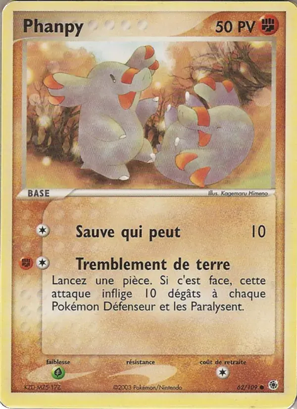 Phanpy — EX Rubis & Saphir 62 French Pokémon card