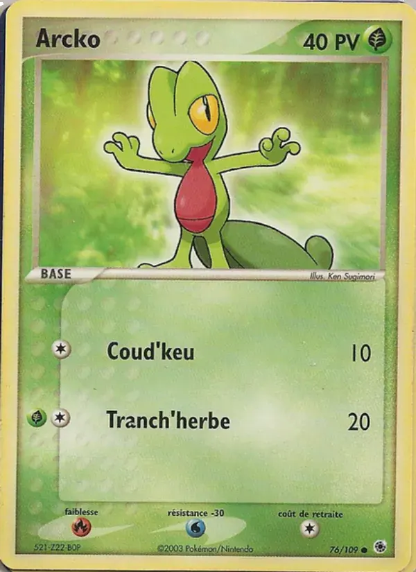 Arcko — EX Rubis & Saphir 76 French Pokémon card