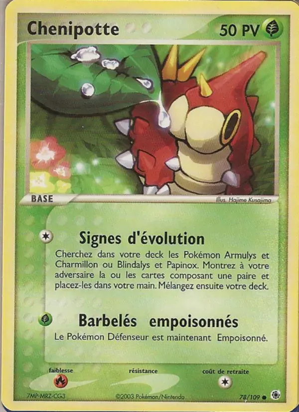 Chenipotte — EX Rubis & Saphir 78 French Pokémon card