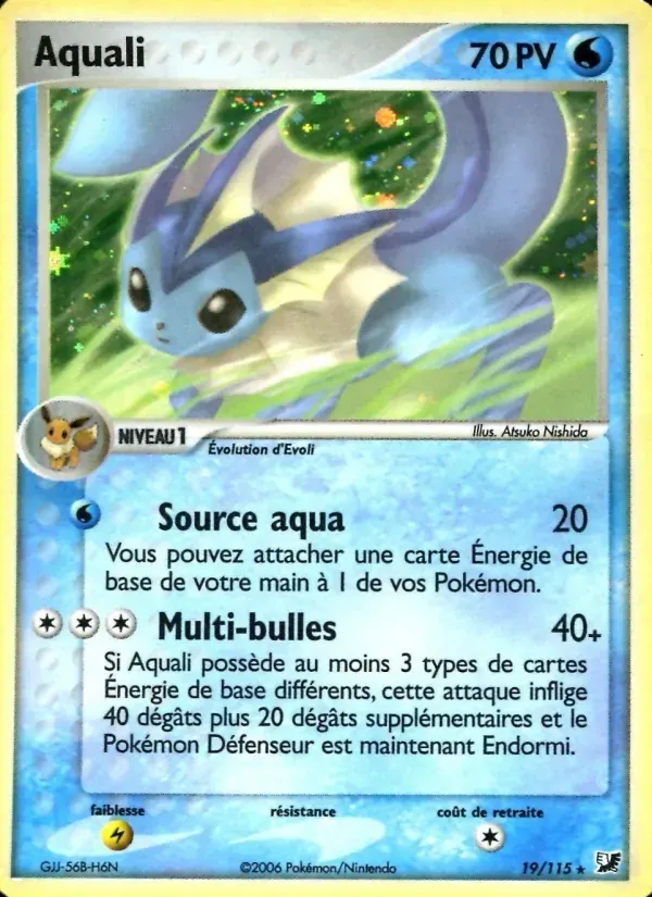 Aquali — EX Forces Cachées 19 French Pokémon card