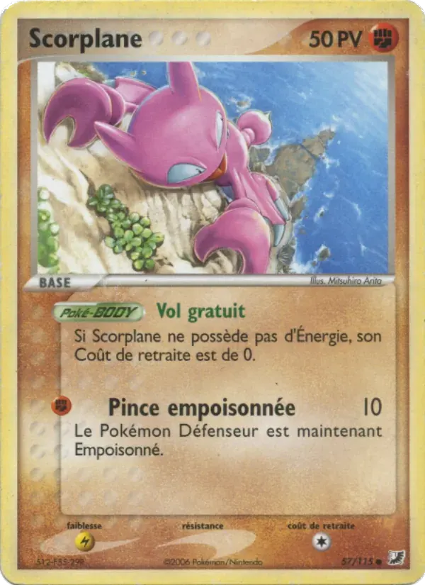 Scorplane — EX Forces Cachées 57 French Pokémon card
