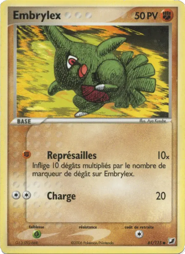 Embrylex — EX Forces Cachées 61 French Pokémon card