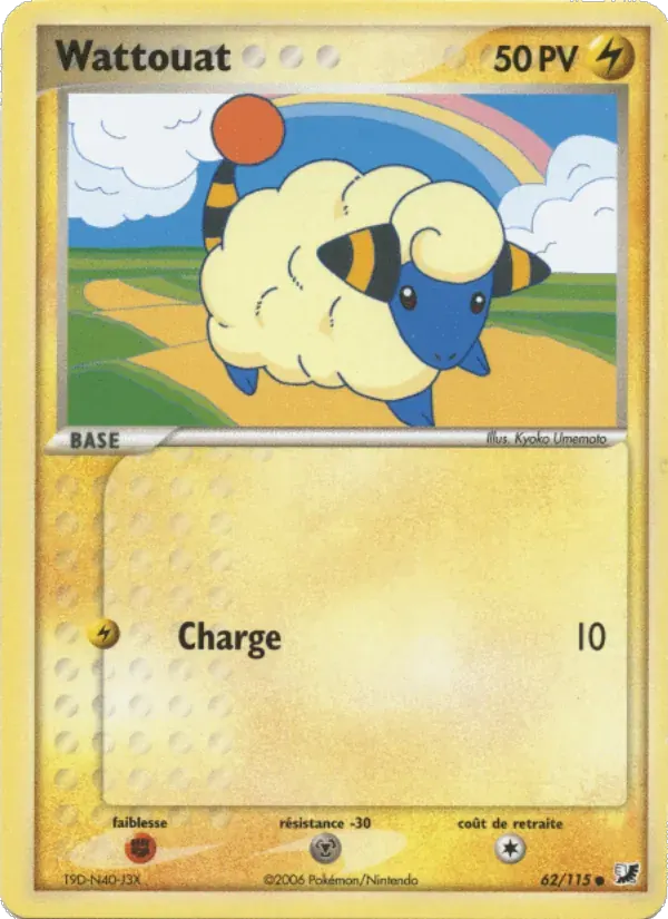 Wattouat — EX Forces Cachées 62 French Pokémon card