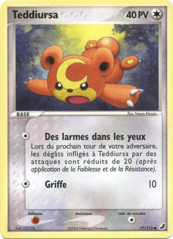 Teddiursa — EX Forces Cachées 77 French Pokémon card