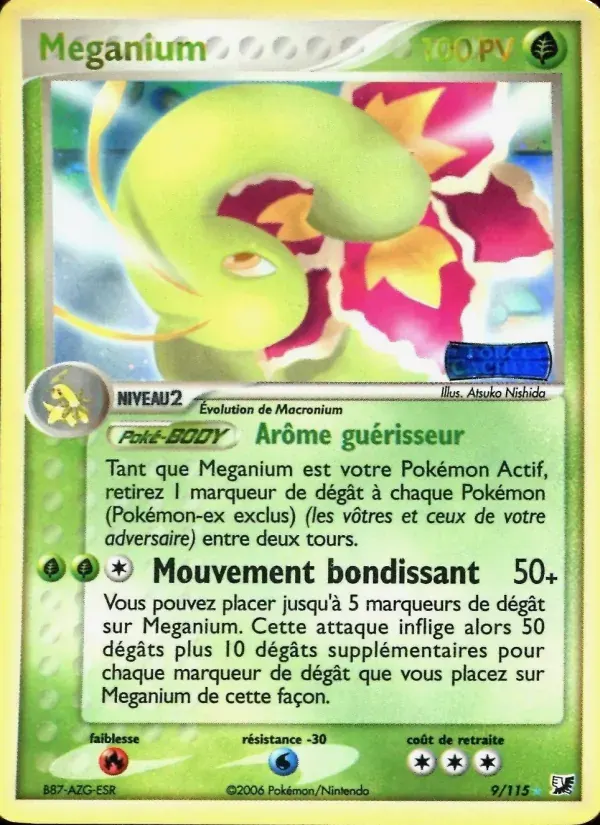 Méganium — EX Forces Cachées 9 French Pokémon card