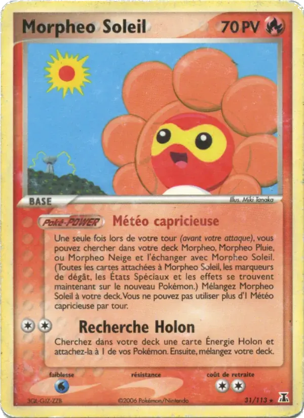 Morpheo Soleil — EX Espèces Delta 31 French Pokémon card