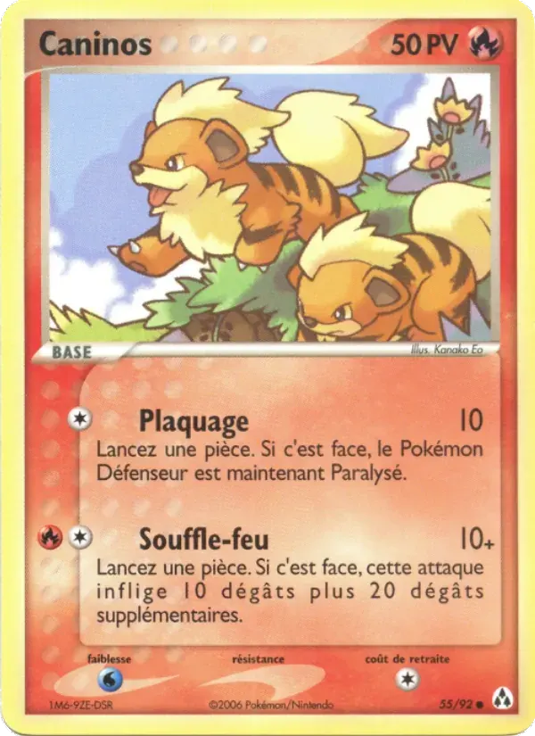 Caninos — EX Créateurs de légendes 55 French Pokémon card