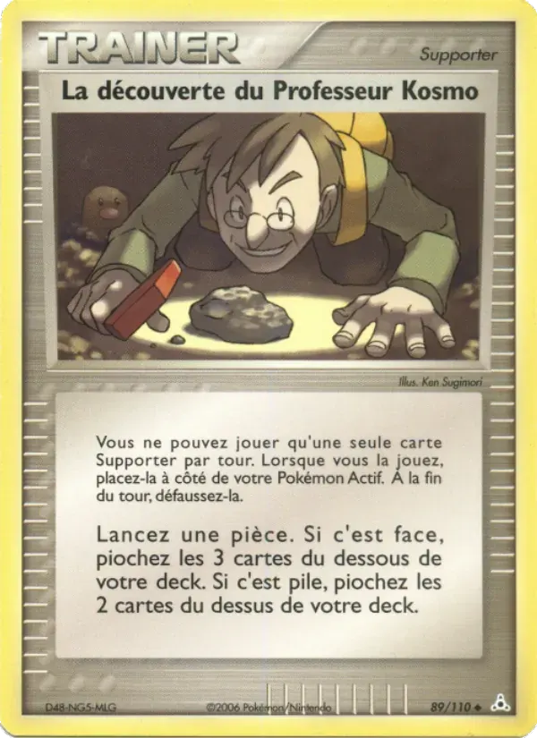 La découverte du Professeur Kosmo — EX Fantômes Holon 89 French Pokémon card