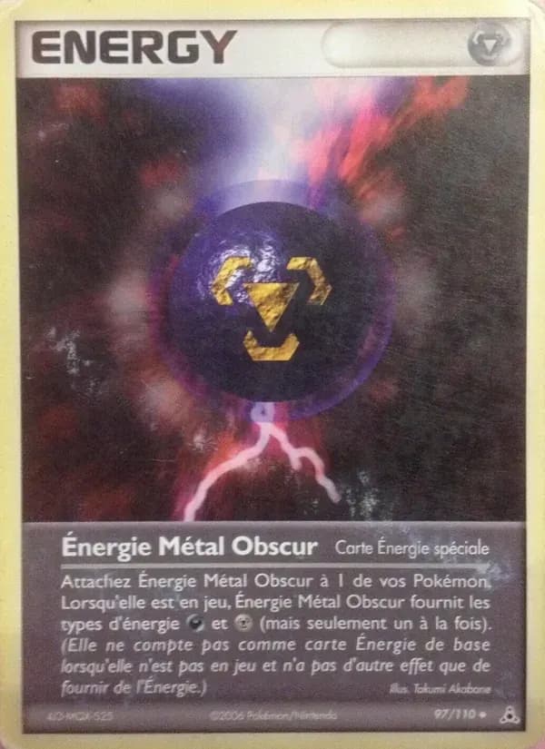 Énergie Métal Obscur — EX Fantômes Holon 97 French Pokémon card