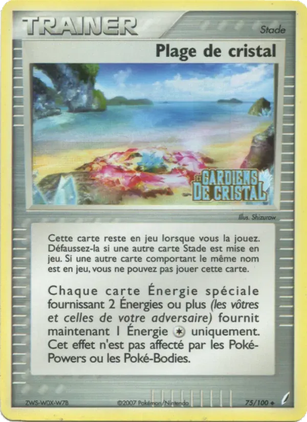 Plage de cristal — EX Gardiens de Cristal 75 French Pokémon card