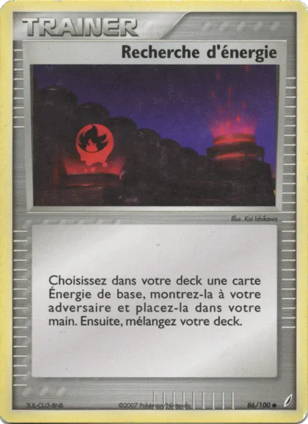 Recherche d'énergie — EX Gardiens de Cristal 86 French Pokémon card