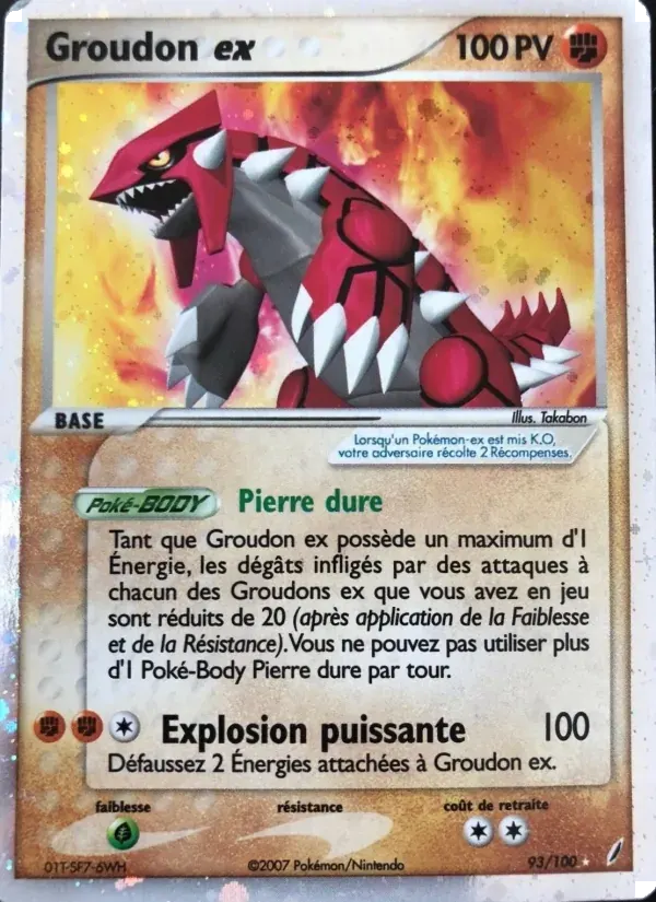 Groudon ex — EX Gardiens de Cristal 93 French Pokémon card