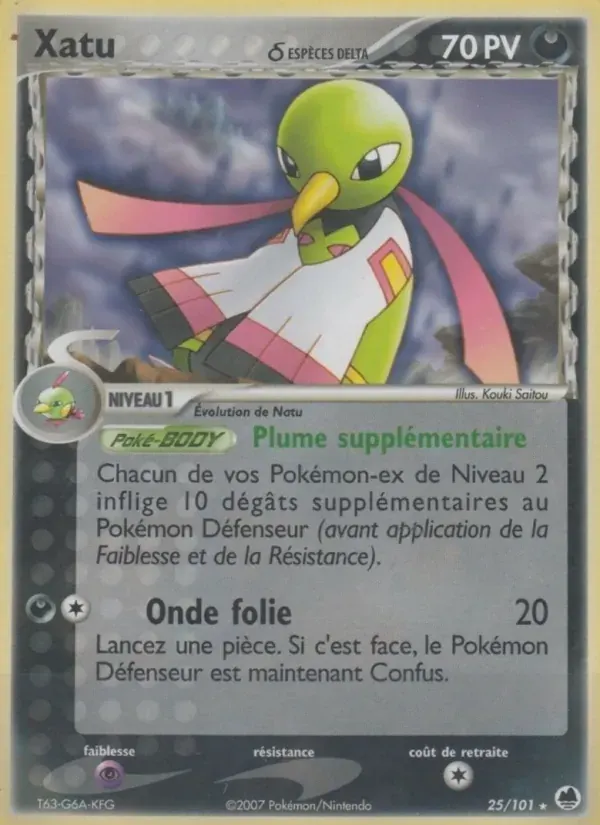 Xatu δ — EX Île des Dragons 25 French Pokémon card