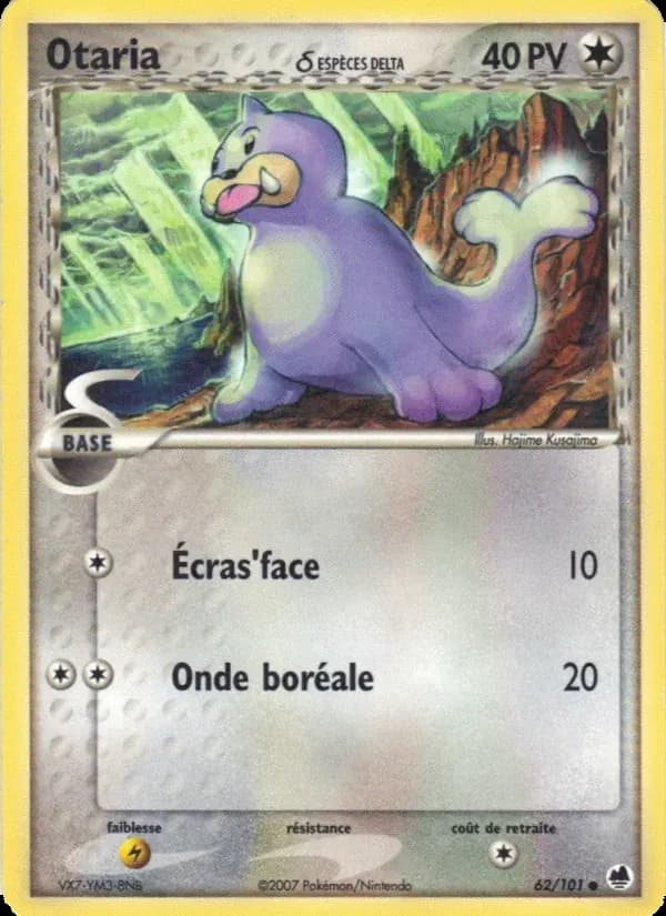 Otaria δ — EX Île des Dragons 62 French Pokémon card
