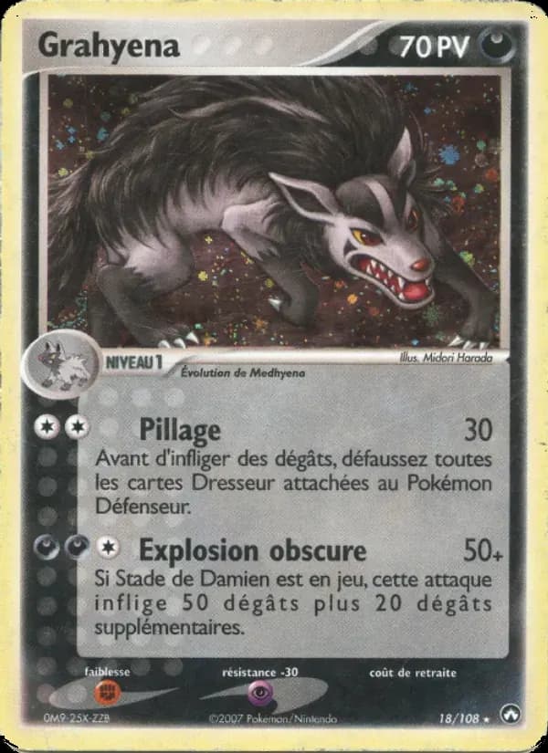 Grahyèna — EX Gardiens du Pouvoir 18 French Pokémon card
