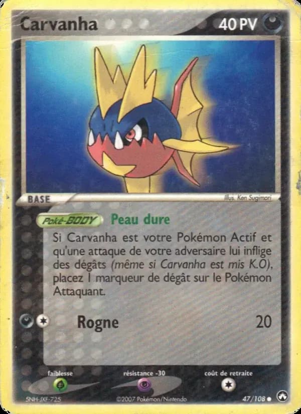 Carvanha — EX Gardiens du Pouvoir 47 French Pokémon card