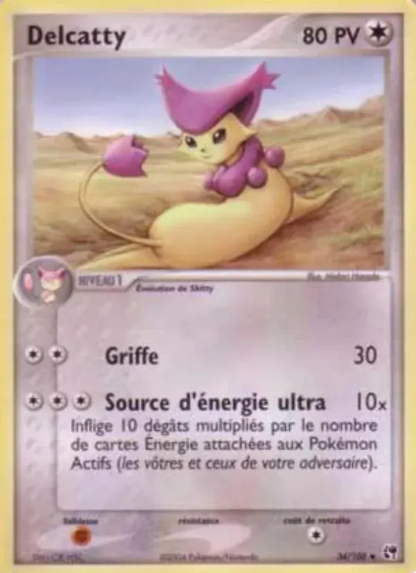 Delcatty — EX Tempête de sable 34 French Pokémon card