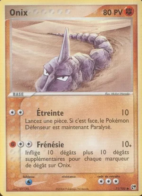 Onix — EX Tempête de sable 71 French Pokémon card