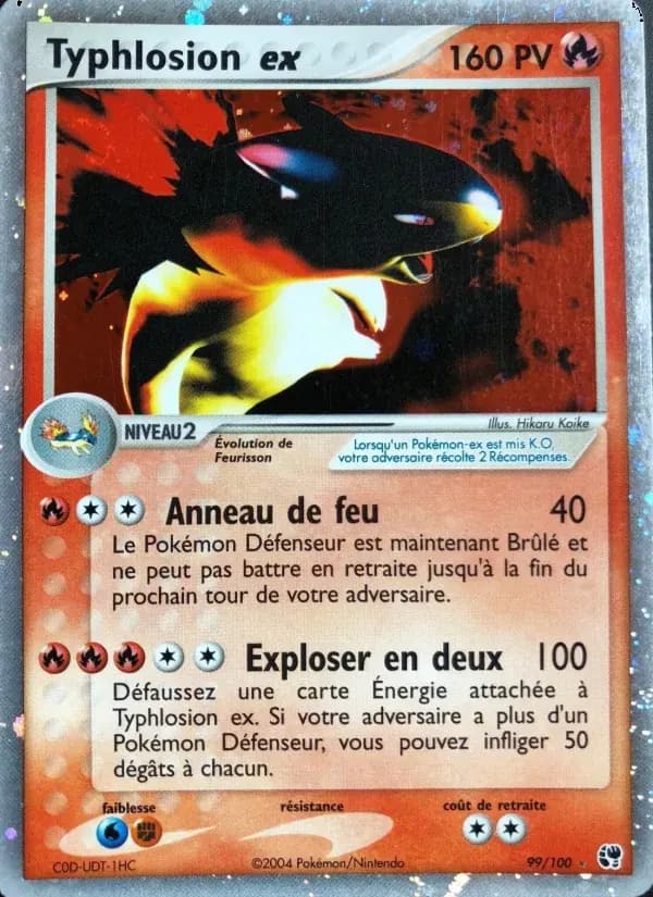 Typhlosion ex — EX Tempête de sable 99 French Pokémon card