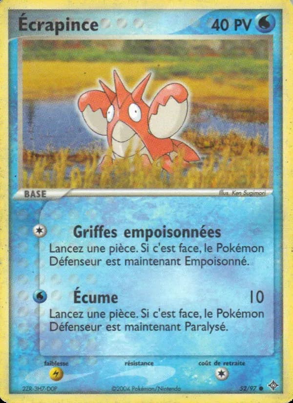 Écrapince — EX Dragon 52 French Pokémon card