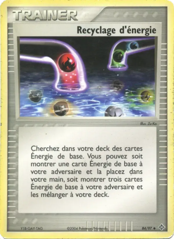 Recyclage d'énergie — EX Dragon 84 French Pokémon card