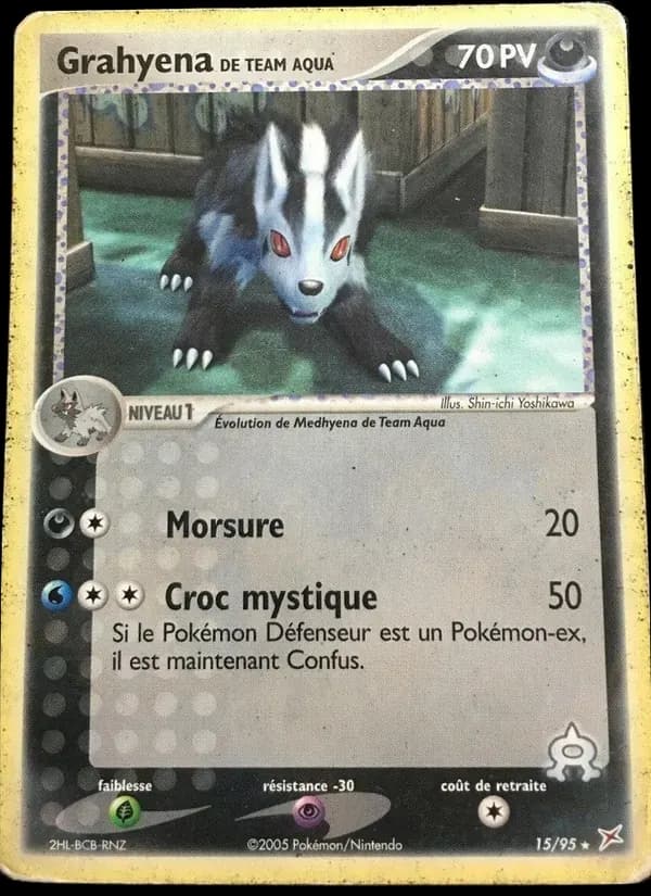 Grahyena de Team Aqua — EX Team Magma vs Team Aqua 15 French Pokémon card