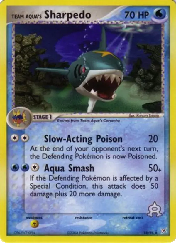 Sharpedo de Team Aqua — EX Team Magma vs Team Aqua 18 French Pokémon card