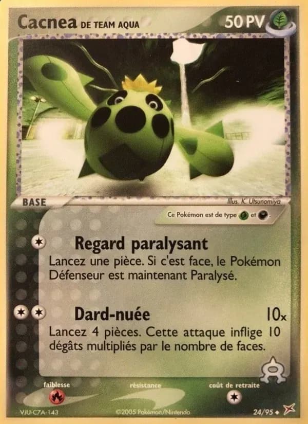 Cacnea de Team Aqua — EX Team Magma vs Team Aqua 24 French Pokémon card