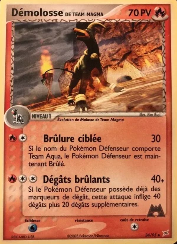Démolosse de Team Magma — EX Team Magma vs Team Aqua 34 French Pokémon card