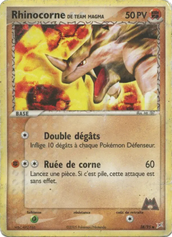 Rhinocorne de Team Magma — EX Team Magma vs Team Aqua 38 French Pokémon card