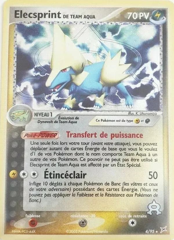 Elecsprint de Team Aqua — EX Team Magma vs Team Aqua 4 French Pokémon card