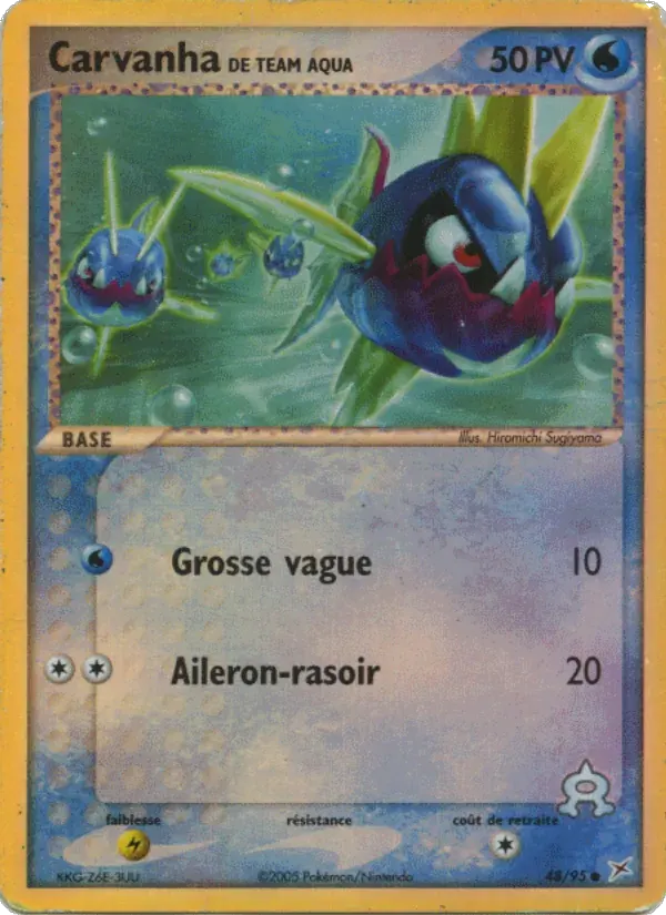 Carvanha de Team Aqua — EX Team Magma vs Team Aqua 48 French Pokémon card
