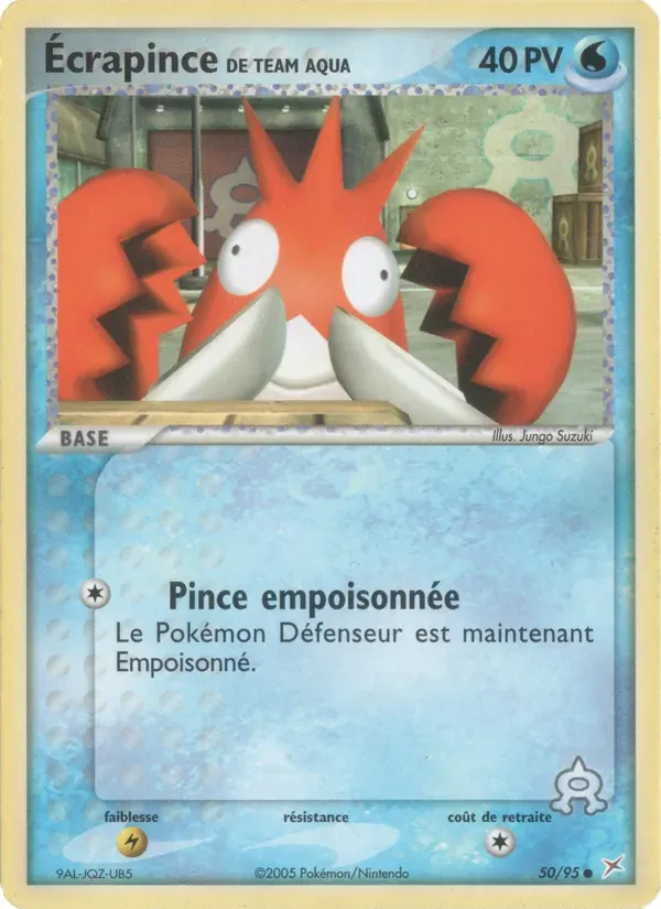 Écrapince de Team Aqua — EX Team Magma vs Team Aqua 50 French Pokémon card