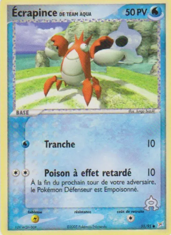Écrapince de Team Aqua — EX Team Magma vs Team Aqua 51 French Pokémon card