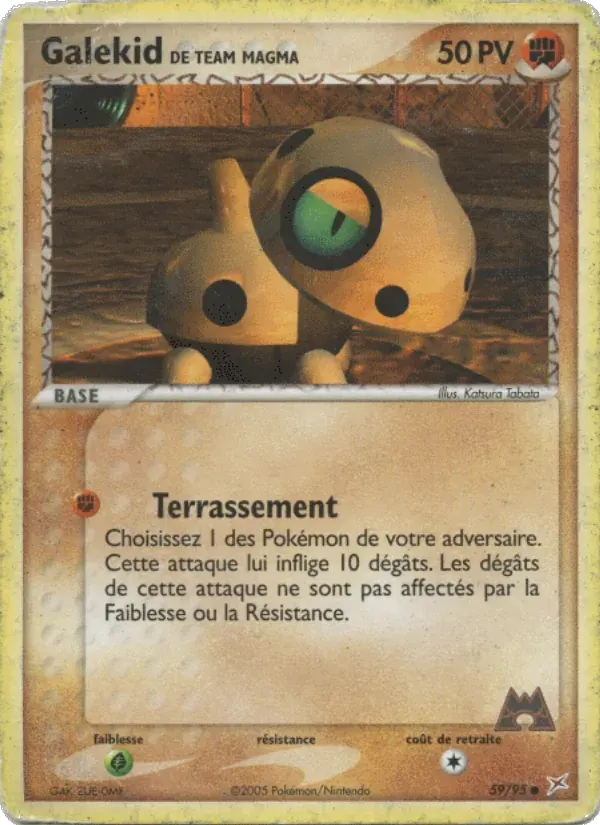 Galekid de Team Magma — EX Team Magma vs Team Aqua 59 French Pokémon card