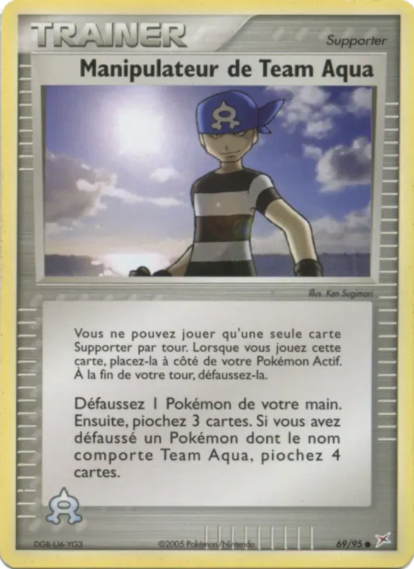 Manipulateur de Team Aqua — EX Team Magma vs Team Aqua 69 French Pokémon card