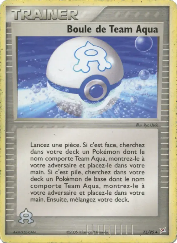 Boule de Team Aqua — EX Team Magma vs Team Aqua 75 French Pokémon card