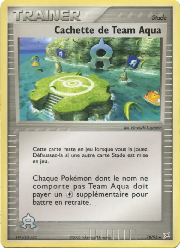 Cachette de Team Aqua — EX Team Magma vs Team Aqua 78 French Pokémon card