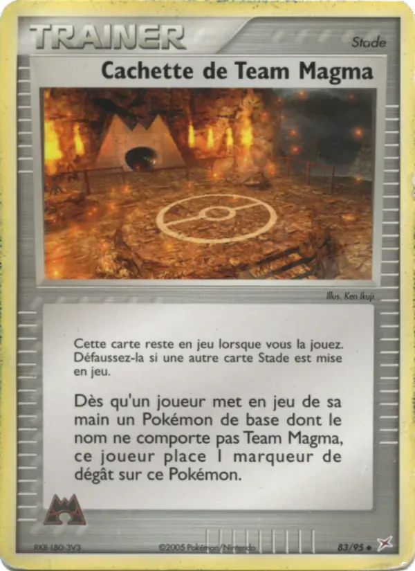Cachette de Team Magma — EX Team Magma vs Team Aqua 83 French Pokémon card