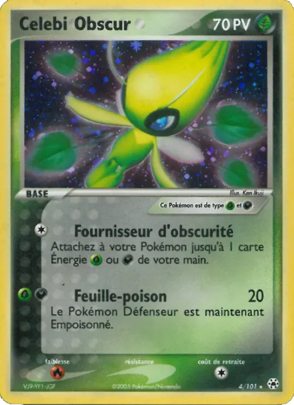 Celebi Obscur — EX Légendes Oubliées 4 French Pokémon card