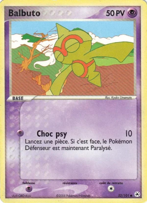 Balbuto — EX Légendes Oubliées 52 French Pokémon card