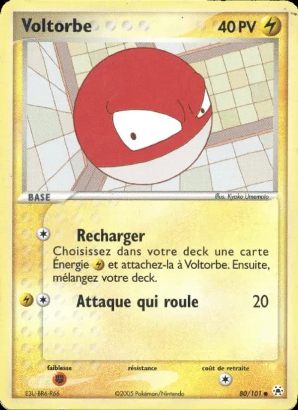 Voltorbe — EX Légendes Oubliées 80 French Pokémon card