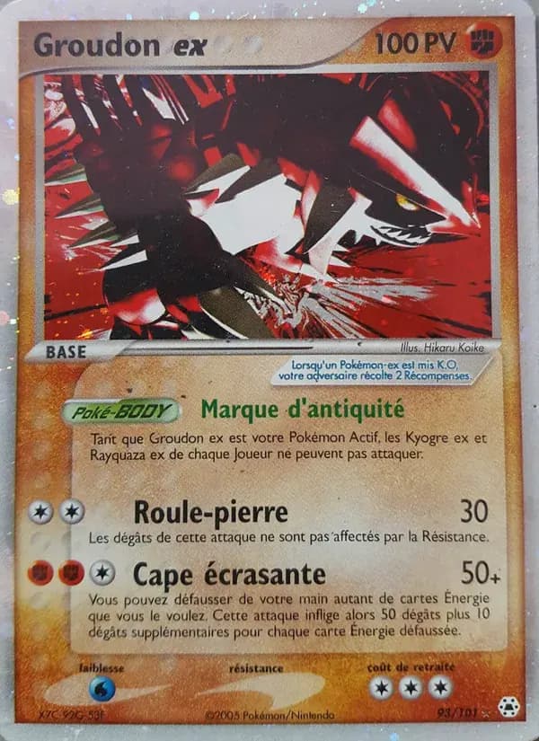 Groudon ex — EX Légendes Oubliées 93 French Pokémon card