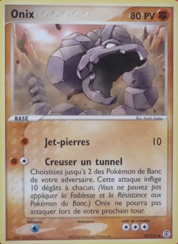 Onix — EX Rouge Feu & Vert Feuille 42 French Pokémon card