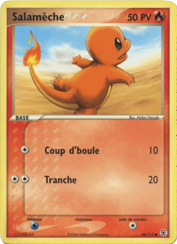 Salamèche — EX Rouge Feu & Vert Feuille 58 French Pokémon card