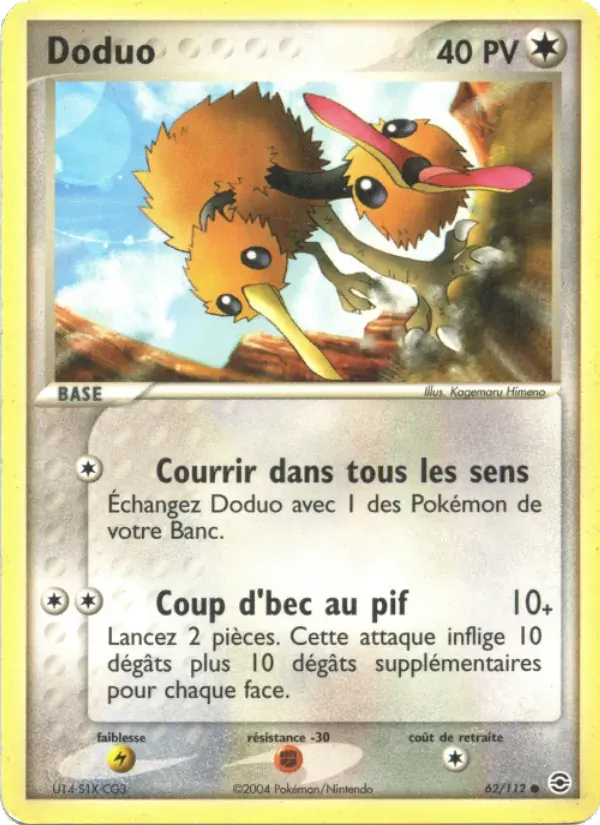 Doduo — EX Rouge Feu & Vert Feuille 62 French Pokémon card
