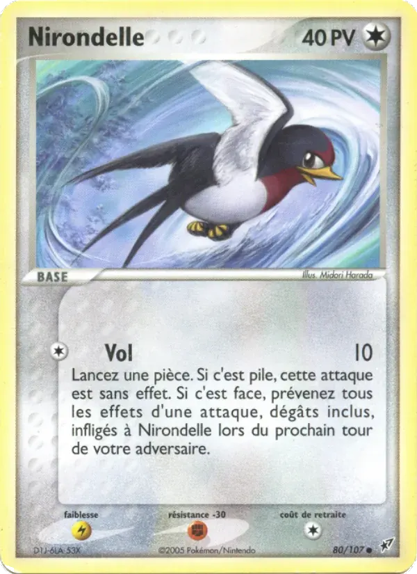 Nirondelle — EX Deoxys 80 French Pokémon card