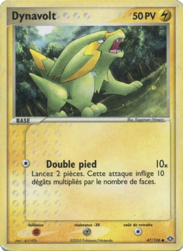 Dynavolt — EX Émeraude 47 French Pokémon card