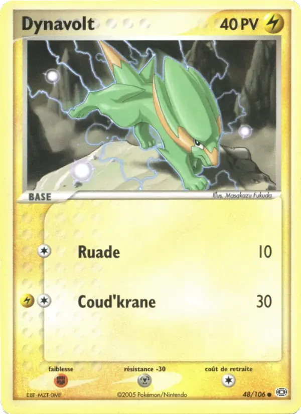 Dynavolt — EX Émeraude 48 French Pokémon card